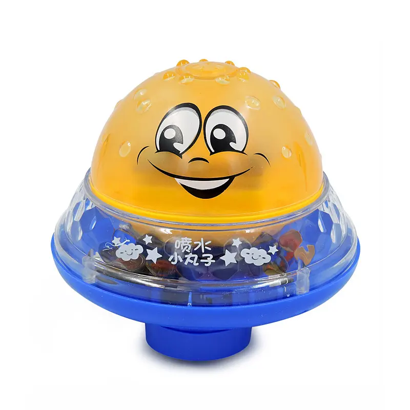 Amazon Baby Shower Toy Lovely LED Flashing Musical Ball Water Squirting Sprinkler Baby Toys Bath Light Button Squirter Toys