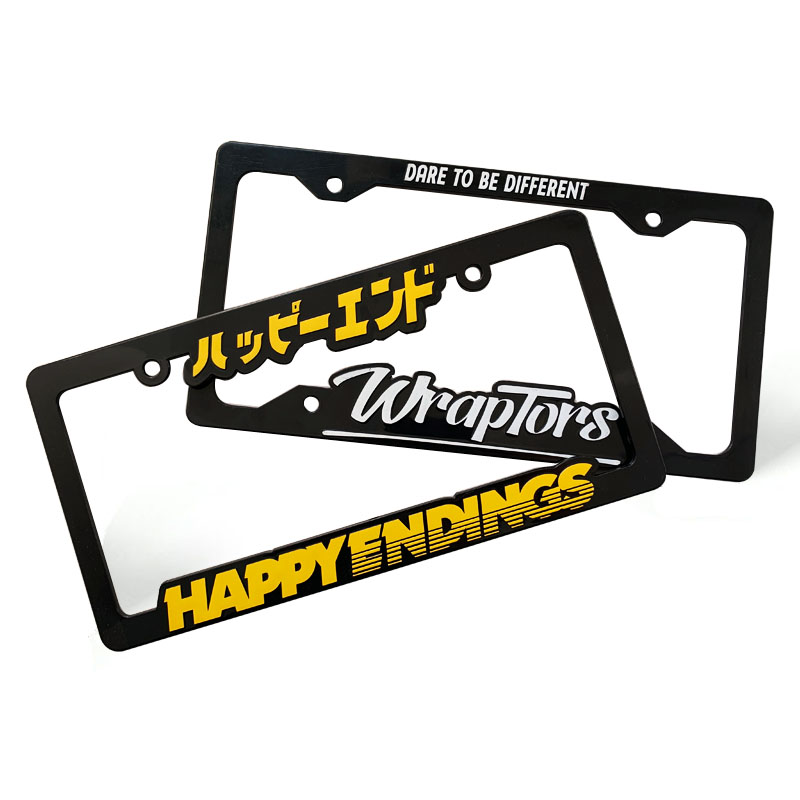 Factory Wholesale Price USA & Canada Wholesale Custom Design Plastic Number Custom License Plate Frame