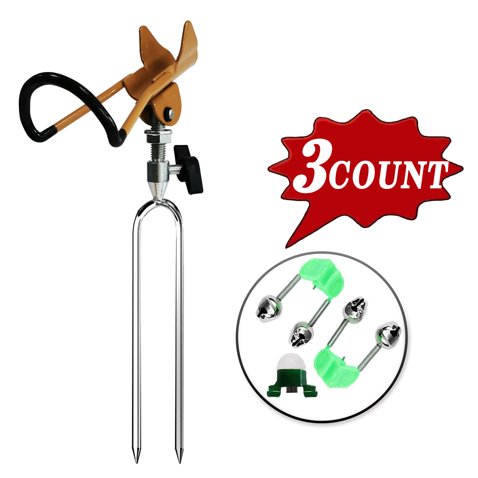 Small Portable Folding Fishing Rod Holder Bracket Rack Spring Adjustable Steel Fishing Accessory