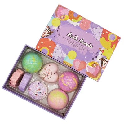 7 gift boxes of bath salt balls multi bubble essential oil bath salt balls
