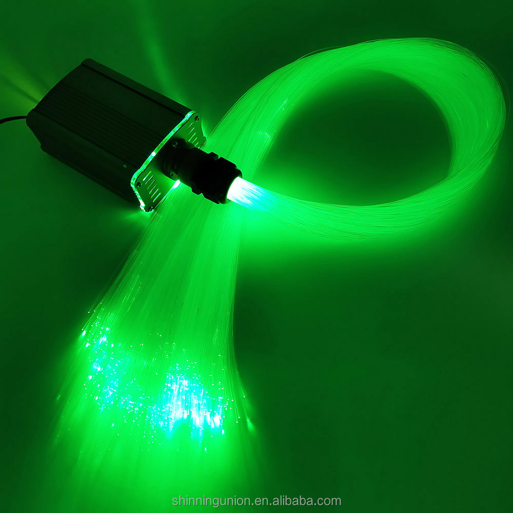 LED Fiber Optic Light Kits for Car Starry Sky Roof - 18 Watt LED Light Engine + 300PCS 0.75mm OD 3 Meters Long PMMA Fiber Optics