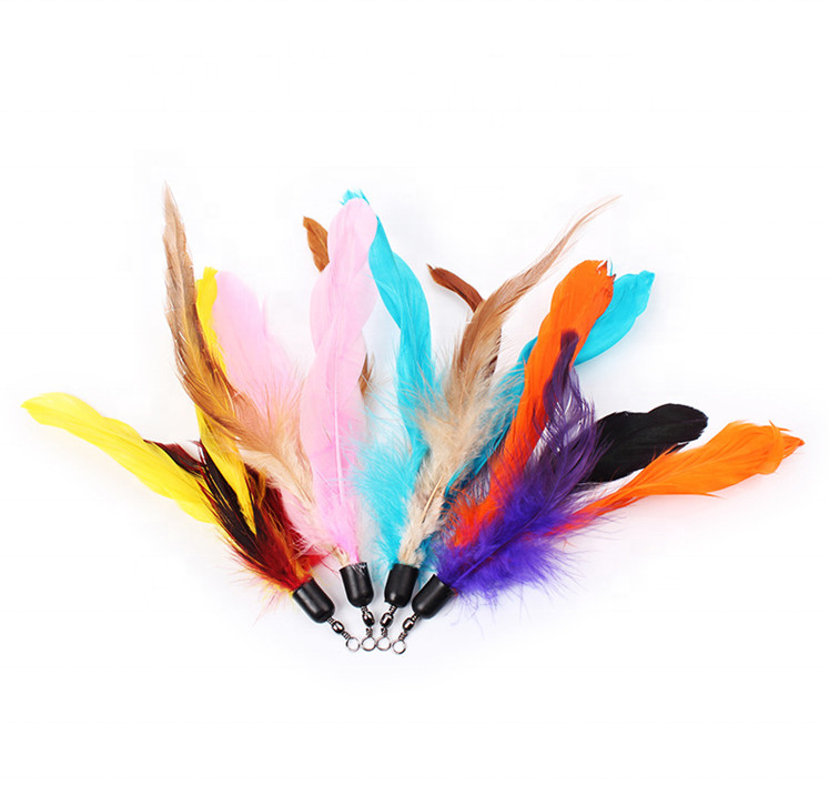 Kitten Cat teaser replacement heads toys cat feathers toys.