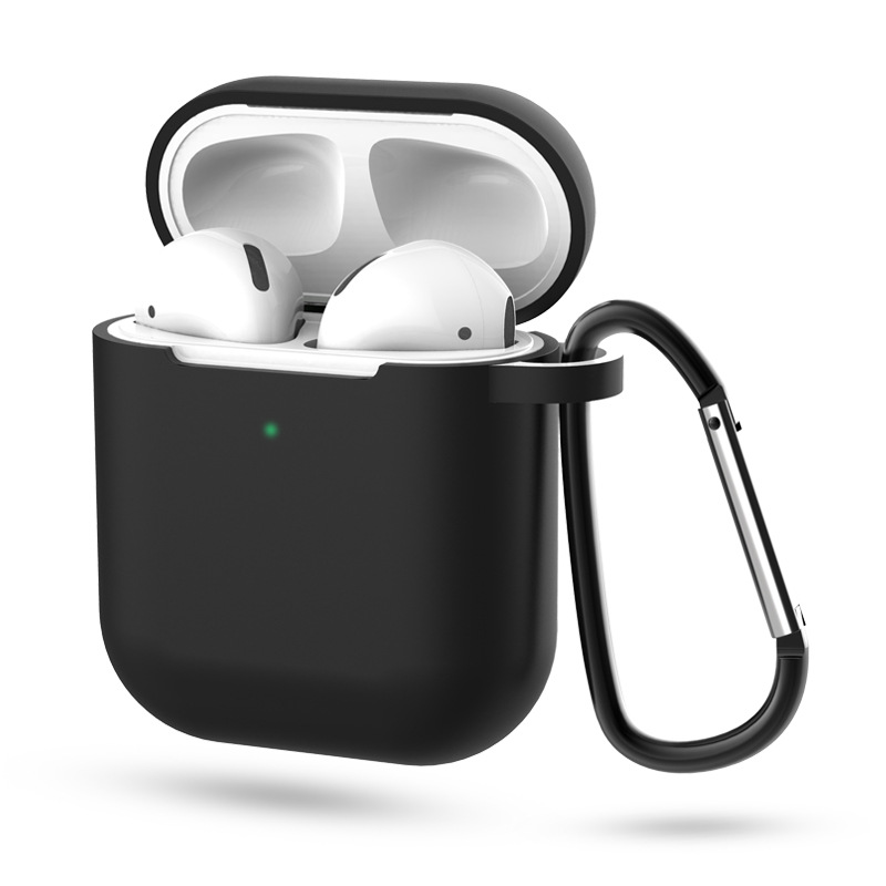 Самый дешевый противоударный защитный мягкий силиконовый чехол для Apple Air-pods аксессуары, защитный чехол с карабином с кольцом