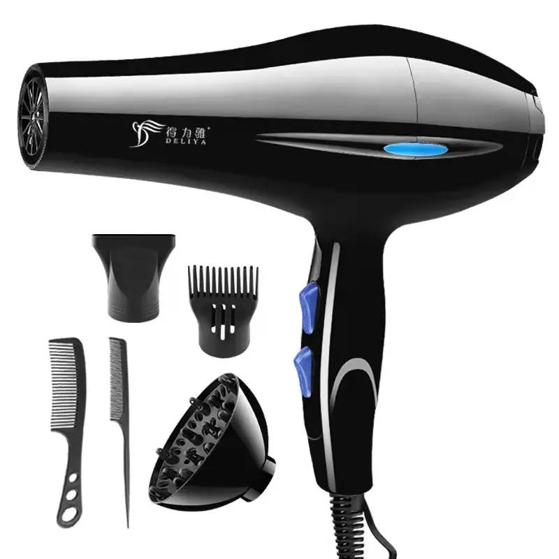 Hair Dryer for Travel&Home Lightweight Negative Ionic Hair Blow Dryer 3 Heat Settings Cool Settings with 5 accessories