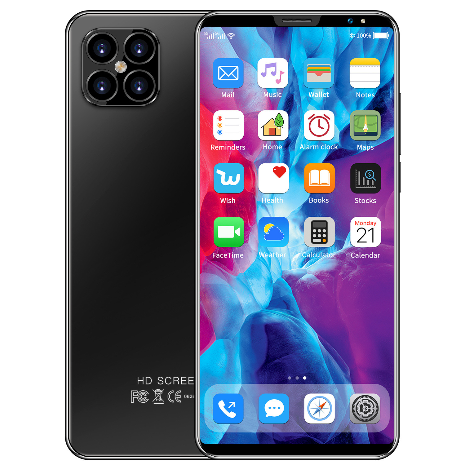 I12 Pro 6,1 дюймов Android смартфонов 6 ГБ + 128 Гб Android10 5g Let мобильных телефонов 4 камера Mtk6889 Face Id разблокировать Dual Sim Смарт телефон