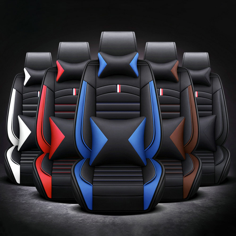Fly5D настраиваемый Набор чехлов для автомобильных сидений из искусственной кожи модный дизайн для универсальных автомобилей