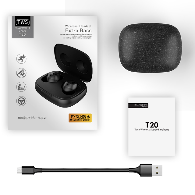 Наушники V5.0 IPX5 водонепроницаемые беспроводные наушники Bass HD стерео Беспроводные спортивные наушники