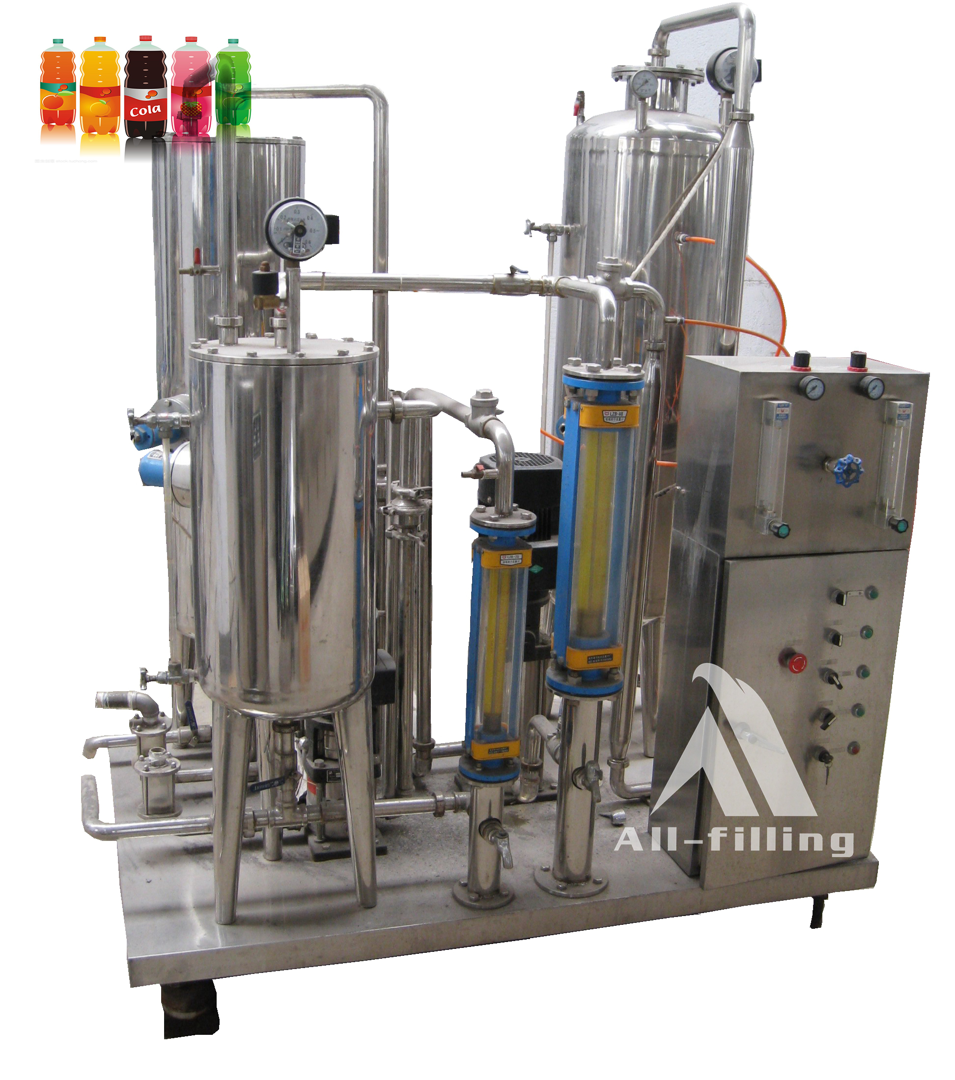 QHS-1500 высокое качество CO2 соды конвеерная машина для розлива газированных напитков, миксер/сверкающие по производству напитков тестомесильная машина