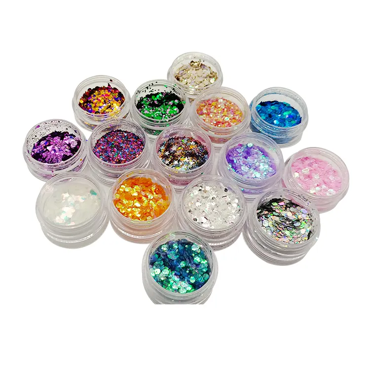 2022 New Colors Private Label No Moq High Pigment Biodegradable Holographic Gel Body Chunky Glitter Shimmer
