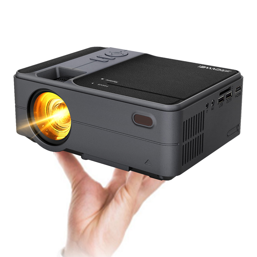 Новый черный чехол 3d с разрешением 4k, short throw, видео проекторв C180 + Вт домашний кинотеатр Беспроводной Wi-Fi мини портативный проектор