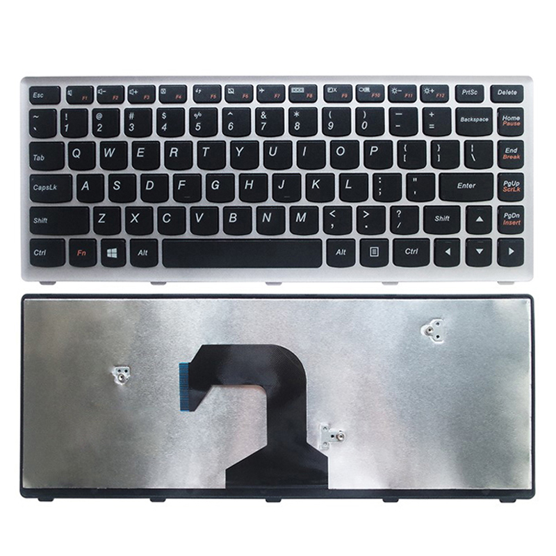 Новая Оригинальная английская клавиатура для ноутбука Lenovo IdeaPad U410 U410-IFI U410-ISE U410A US клавиатура ноутбука с серебряной оправе