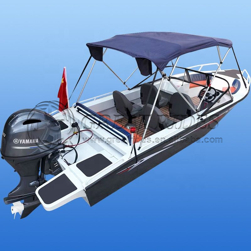 18.4Ft/5.6m Speed Boat With Windshield Top Quality Leisure Racing Speed Boat Without Motor For Sale