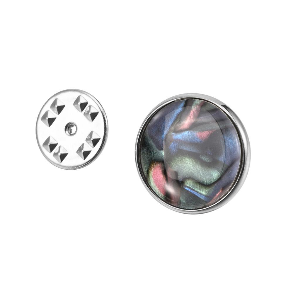 Wholesale Custom Mother Pearl Shell Lapel Pin Brooch Men's Suit Fashion Accessory Trendy Wedding Tuxedo Jewelry Gift Set