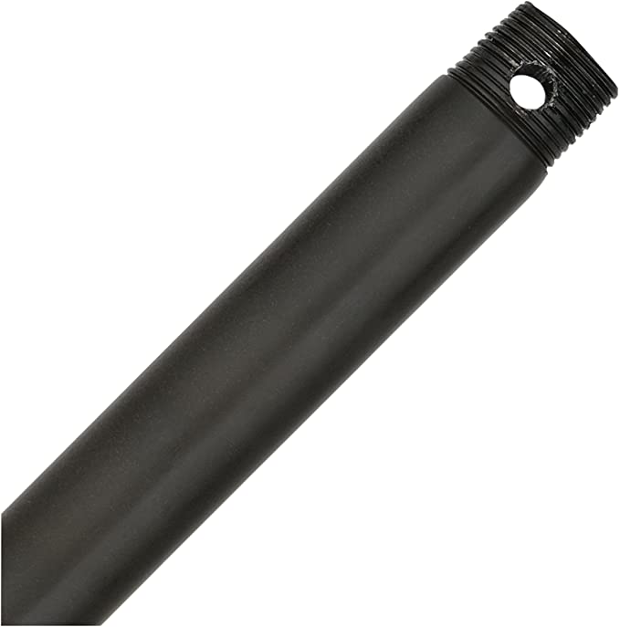 12 Inch long Extension Downrod for Ceiling Fans 1/2" Inside Diameter with Tapered Threaded Ends