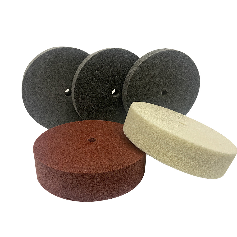 Nylon Fiber Non-Woven Polishing Wheel 12Inch Sanding Disc Surface Deburring Buffing Wheels