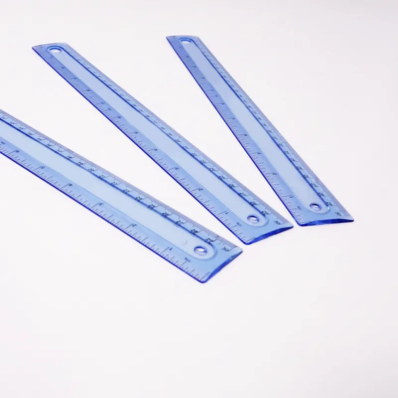 15cm 20cm 30 cm Cheap Paint Custom Logo Plastic Straight Rulers Scale Ruler Set For Office School