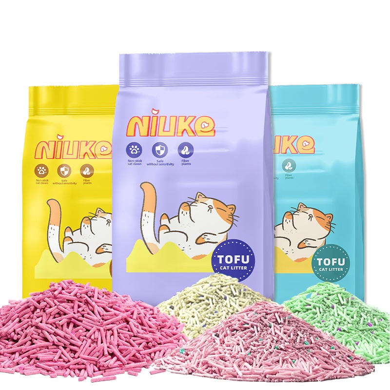 OEM Manufacturer Wholesale 5 Flavors Tofu Cat Sand 6L 7L Natural Plant Fiber Strong Clumping Flushable Tofu Cat Litter