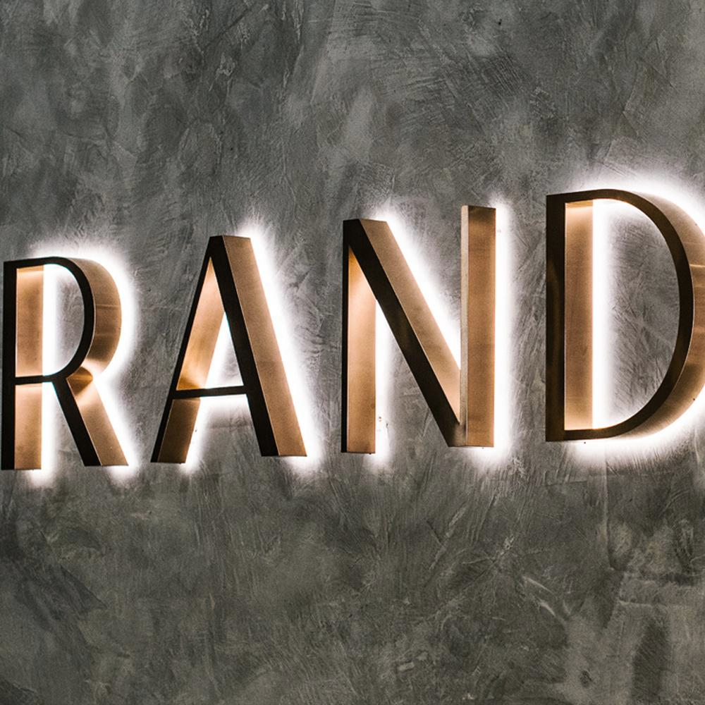 High Brightness 3D Metal Signs Custom Led Luminous Characters LED illuminated signs