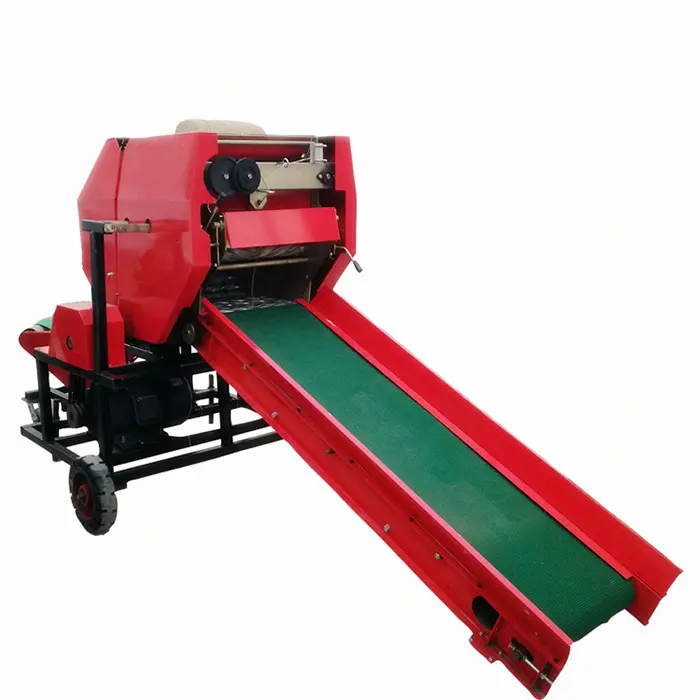 Hot sale customized small mini roll goat forage net maize straw grass silage feed bagging baler wrapping packing pres machine