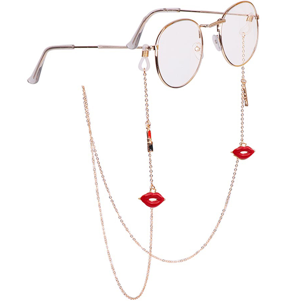 2021 Reading Glasses Chain Lipstick Lips Sunglasses Holder Neck Strap Glasses Necklace Convenient Eyeglass Glasses Accessories