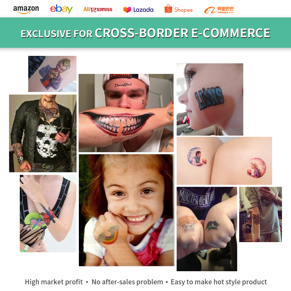 No allergies A4 tattoo transfer sticker inkjet temporary tattoo water transfer paper For personalized tattoos