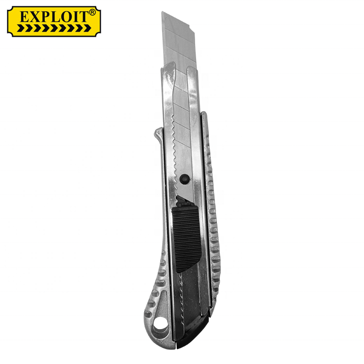 Factory price hand tools school office cutting utility pocket knives 18mm aluminum alloy paper cutter knife for sale