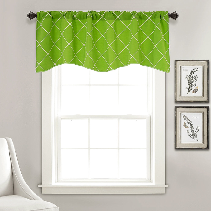 GC Pure color and simplicity Semi-shading Decorative valances Luxurious style curtains valances for the living room