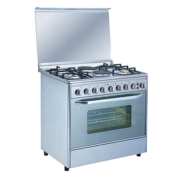 Kitchen appliances 100L 6 burners stainless steel gas cooker with ovens