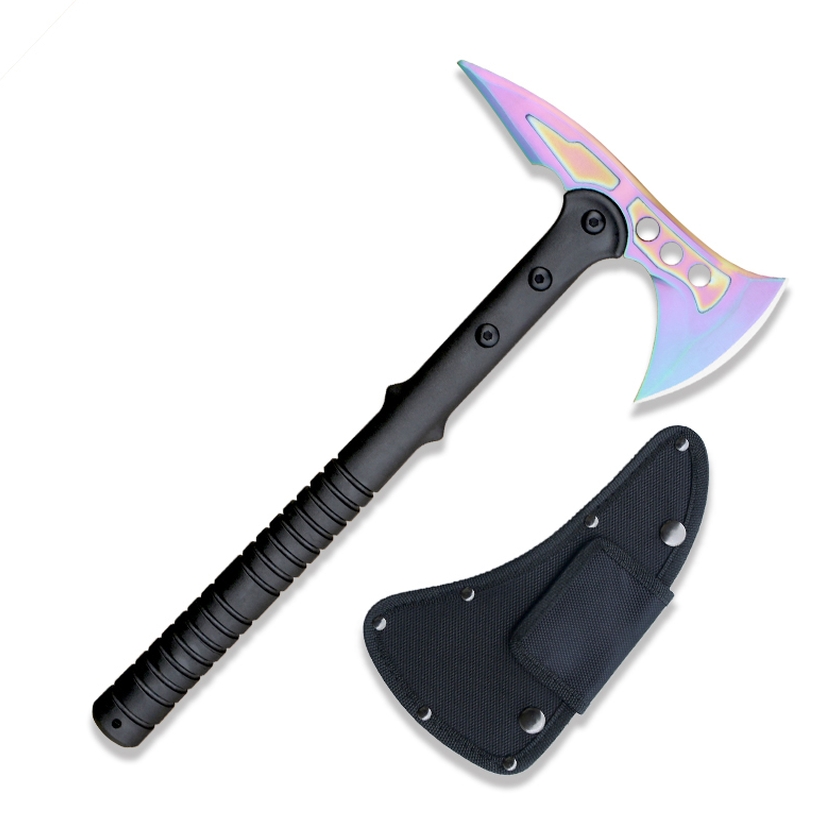 Color Titanium Hatchet Axe Survival Hatchet Outdoor Tactical Axes Camping Hunting Tool With Cloth Sheath