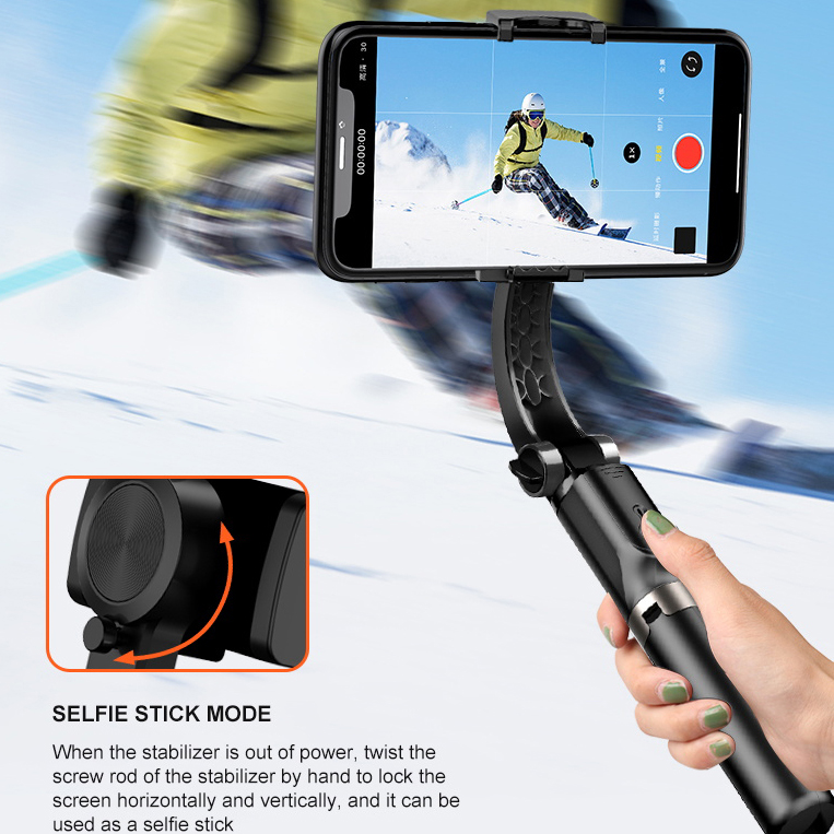 Portable 360 Degree Foldable Tripod Detachable Blue-tooth Remote Control Selfie Stick w/ Gimbal Stabilizer for Cell Phone