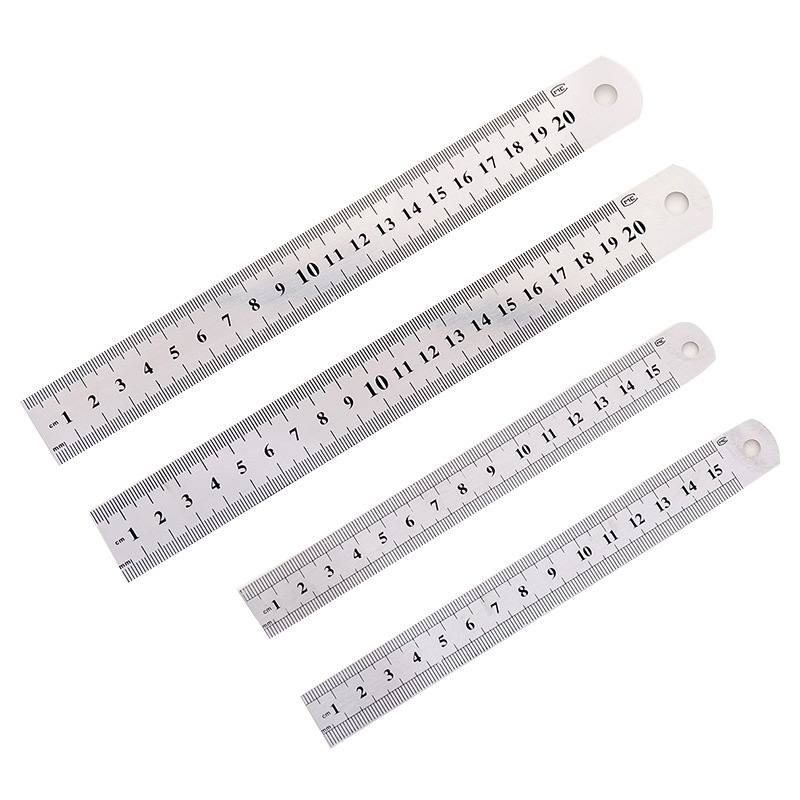 20cm stainless Steel Metal Ruler Stationery Metric Measurement Rulers