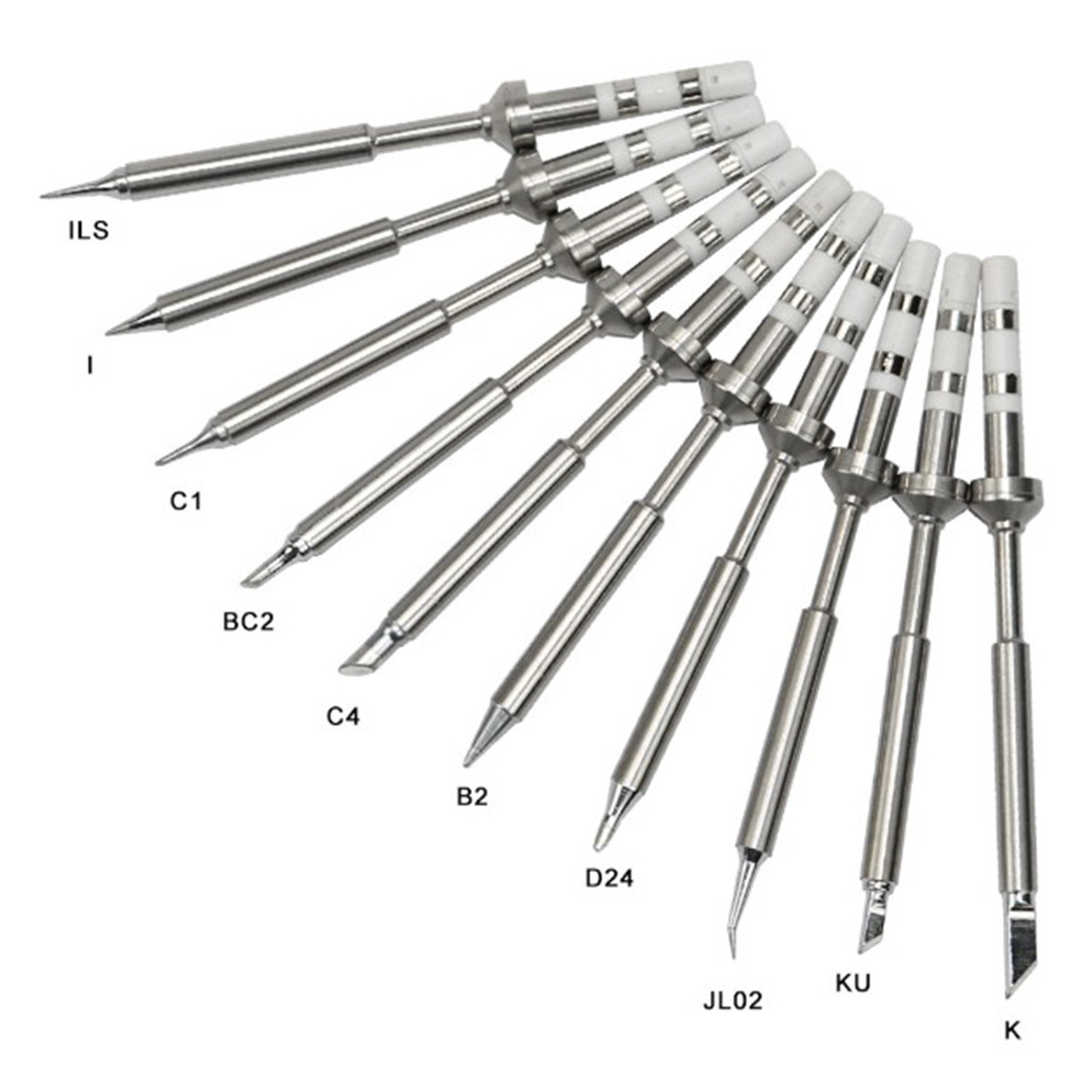 Solder TS100 Soldering Iron Replacement Tips with 7 Models Tips TS-B2 / BC2 / C4 / D24 / K / KU / I iron tips