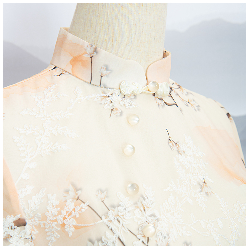 Best Price Superior Quality Textile Lace Premium Cheongsam