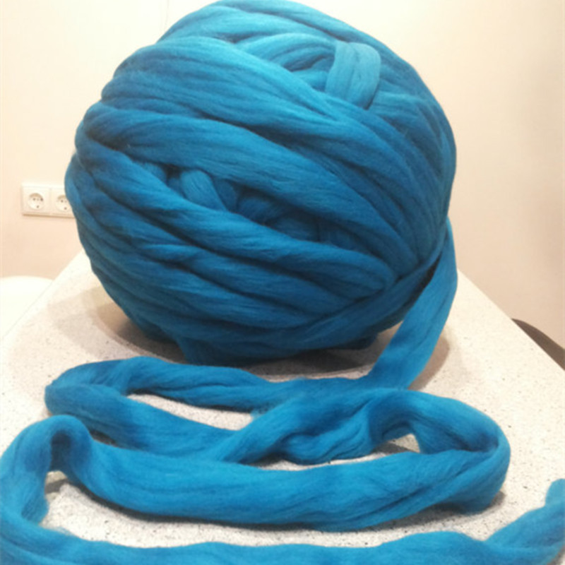 Chunky Merino Roving Super Soft Bulky Big Wool Yarn for Arm Knitted Hand Crochet DIY