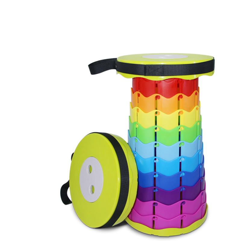 Portable Telescoping Stool Folding Stool Plastic Telescopic Stool for Outdoor