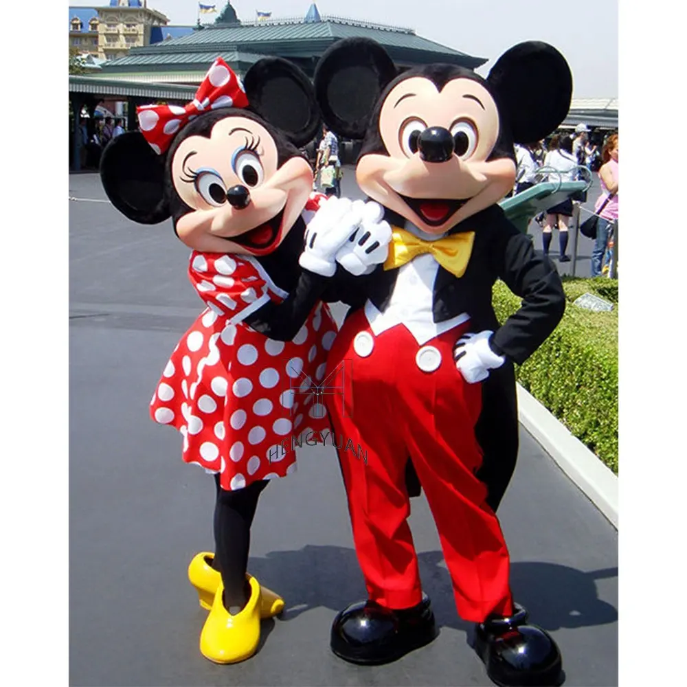 Hengyuan Custom Mouse Mascot Costume/ Mickey and Minnie Mascot Costume For Party