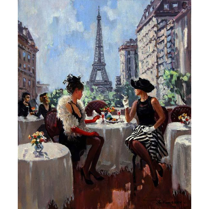 Vanpei Безрамное 30x40 см вокруг Парижа towerpainting по номеру для взрослых