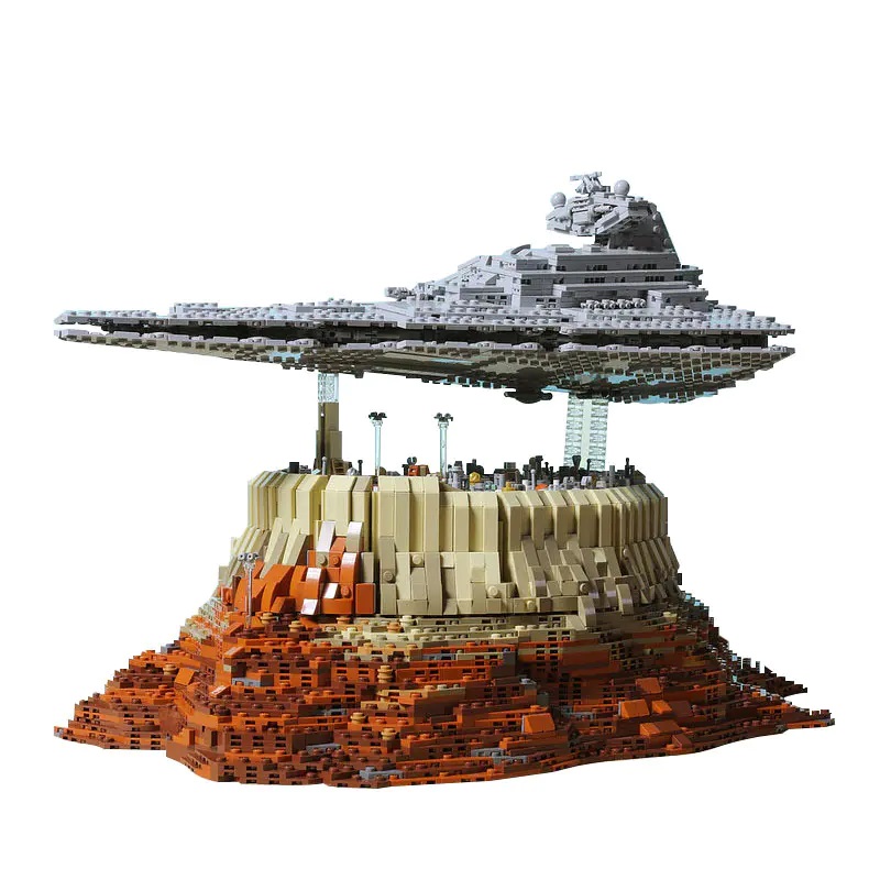 Mould King 21007 Star Plan Destroyer cruise ship building block for kids The Empire Over Jedha City toy bricks