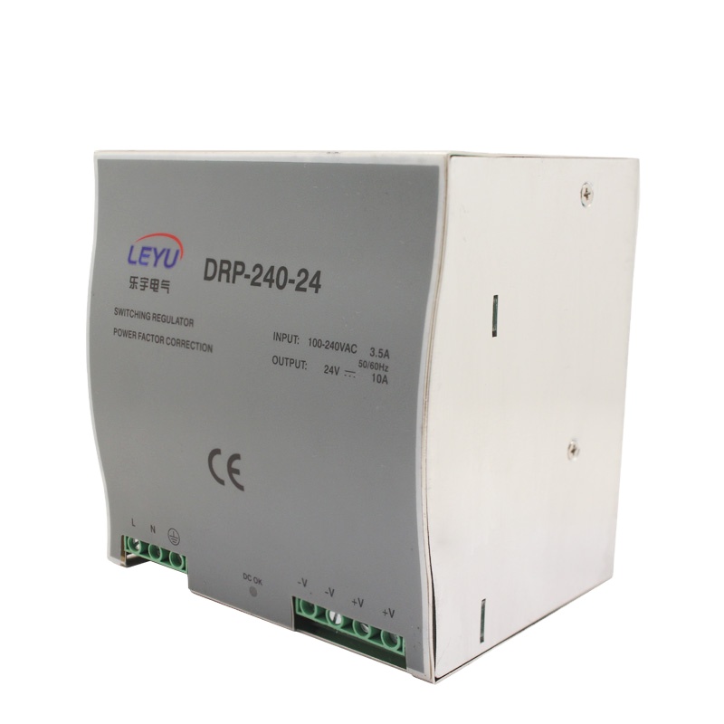 Один выход Промышленные DIN Rail источник питания DRP-240-48 240W 48V с универсальным входом регистратора CE по ограничению на использование опасных материалов в производстве 20A 50 Гц 201 - 300 Вт 2 лет-10 ~ + 70