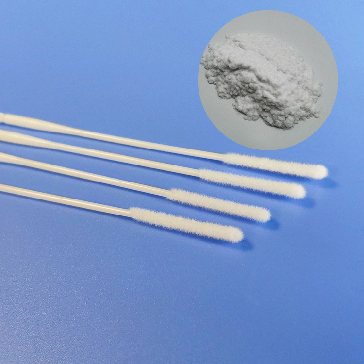PA66 Medical Testing Stick Swab Sterile Culture Medical Nasal Specimen Collection Flocked Swabs Material