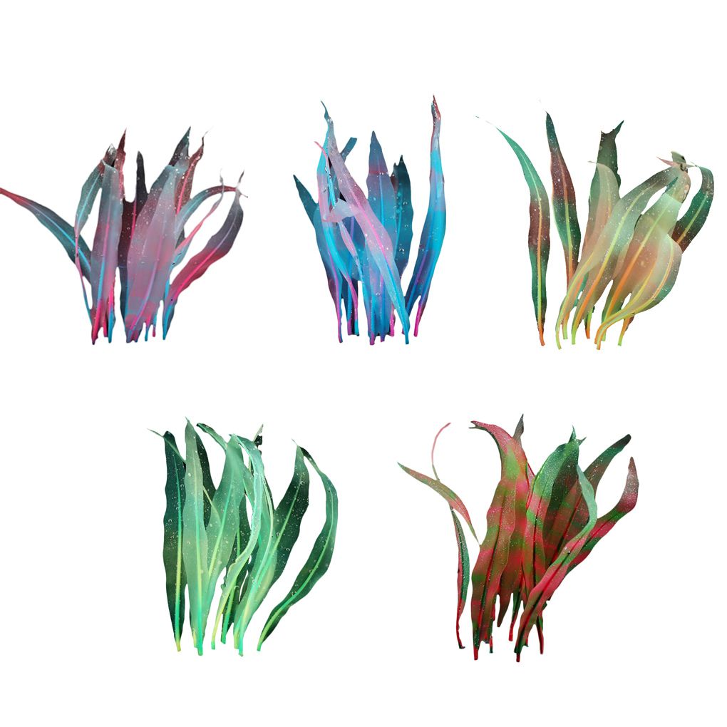 2021 Amazon Hot Decorative Soft Seaweed Artificial Silicone Kelp Ornament Glowing Effect Fish Tank Aquarium Landscaping Decor