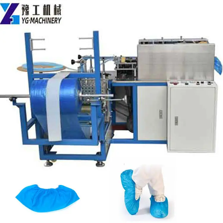 Shoe Cover Making Machine Automatic Shoe Cover Machine Non Woven Disposable 120 Production Capacity Blue