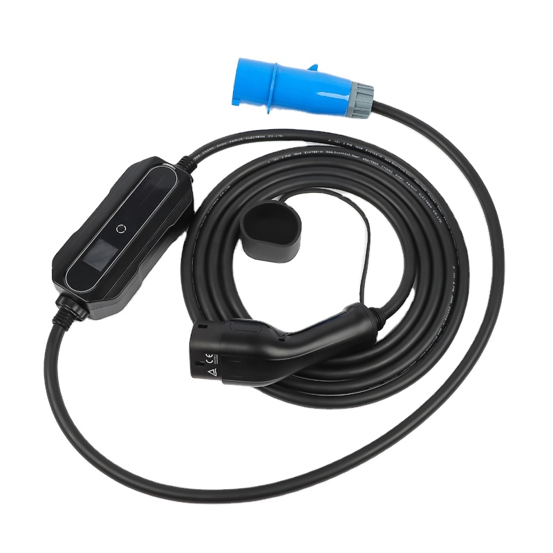6A~16A 1 phase ev chagers portable IEC 62196 type 2 Electric Car Charger 3.6kw Type 2 Portable Ev Charger