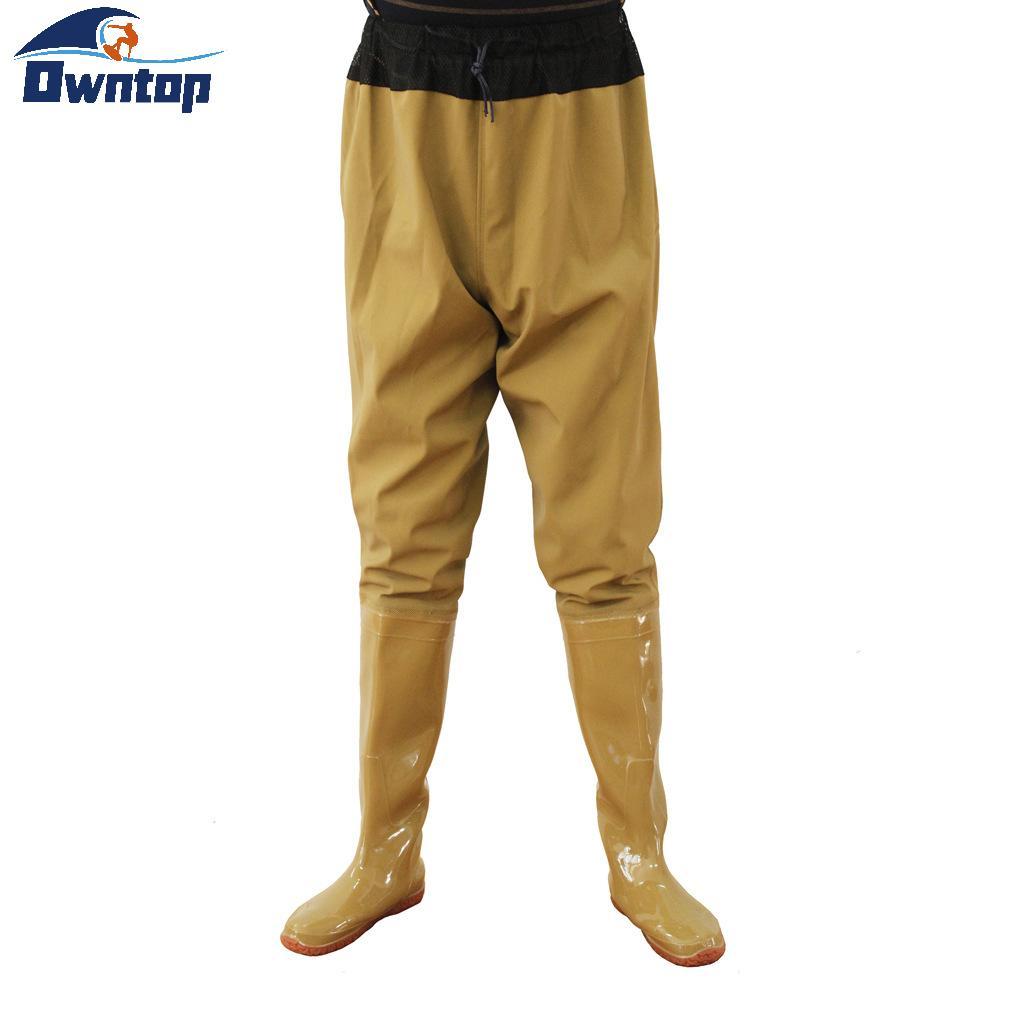 Men Oxford Fabric Waist High Boots Wholesale China High Quality Breathable Waterproof Fishing Wader