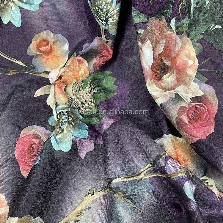 Various Good Quality Fabric Como Crepe Vietnam Hijab Como Crepe Embroidery