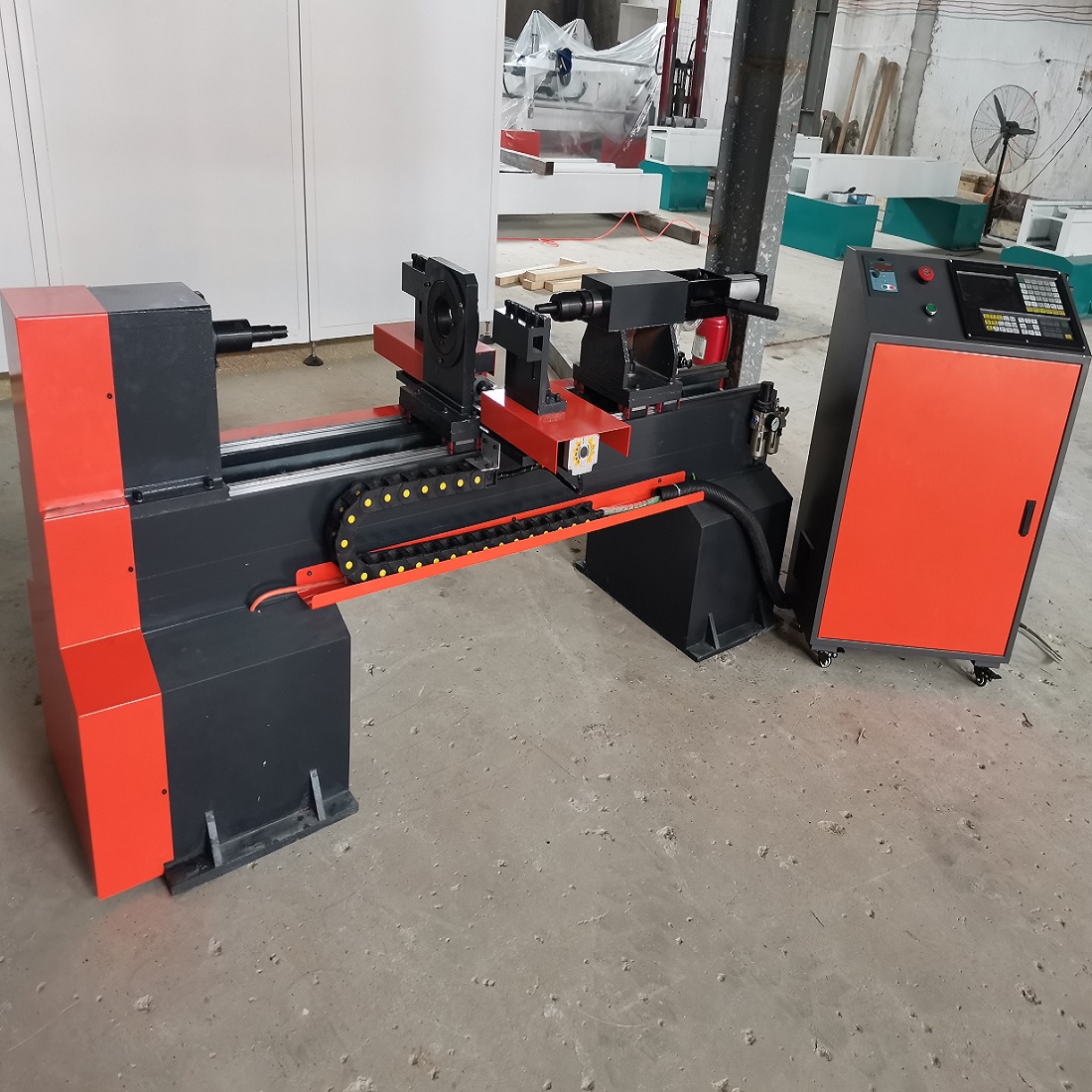 1000mm length 200mm diameter Mini CNC Wood Turning Lathe for wooden solid newel wood Staircase column