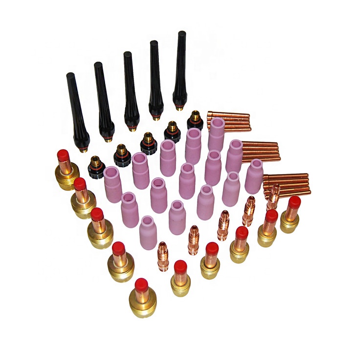 Jingyu Competitive price 10n tig welding torch accessories back cap collet body ceramic nozzle for wp17 /18 /26