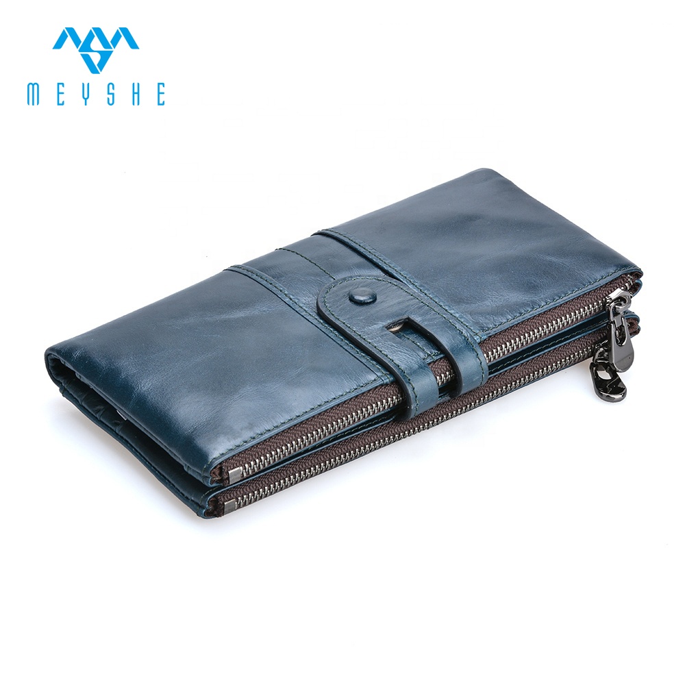Винтажный бумажник royalblue из натуральной кожи guangzhou на застежке-молнии для женщин