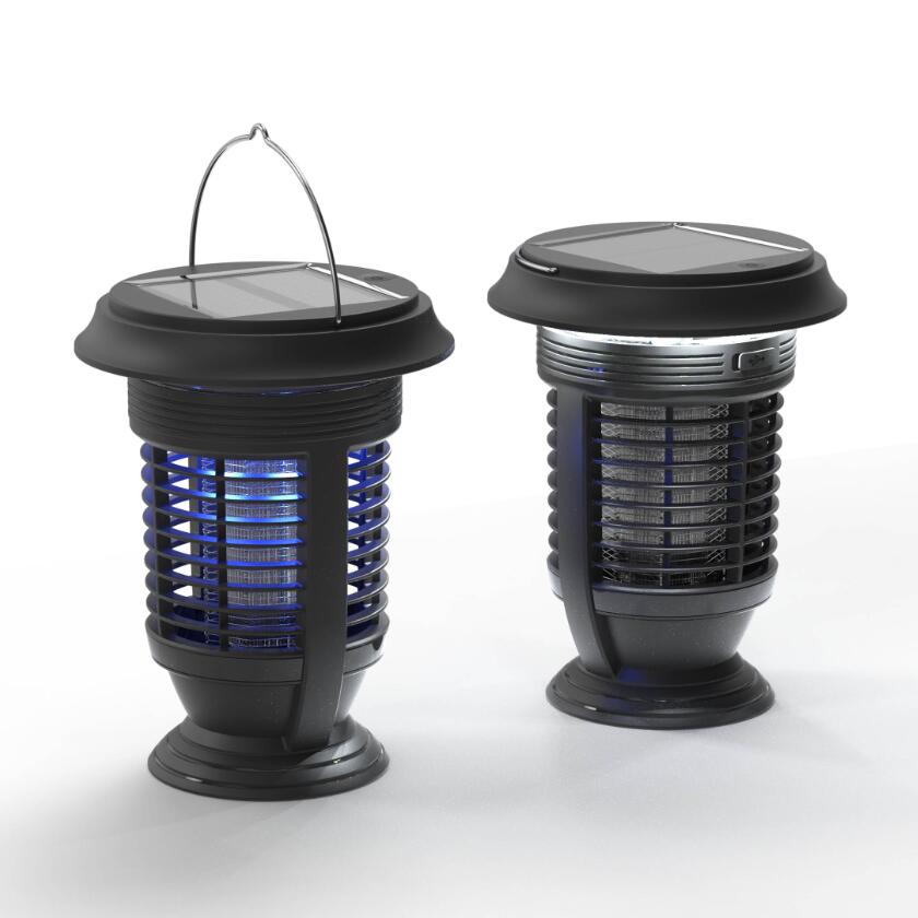 New Solar Mosquito Bug Zapper Killer Lantern with Automatic Cleaning