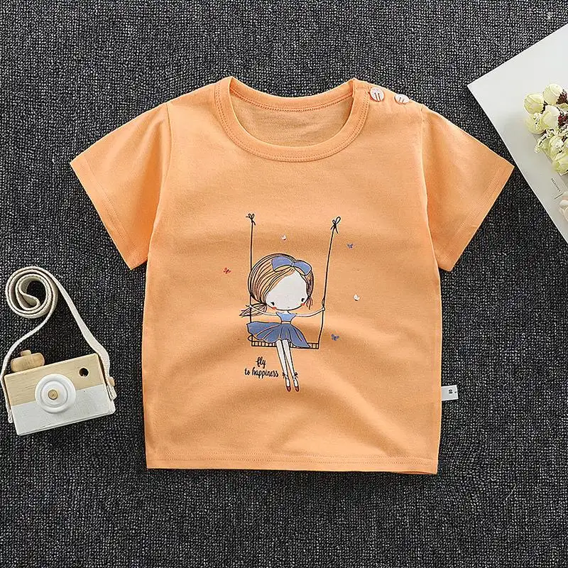 Rushed 0-3 Months Age Spandex / Cotton Material Fleece Fabric Type baby clothes kids clothing Baby T-shirts